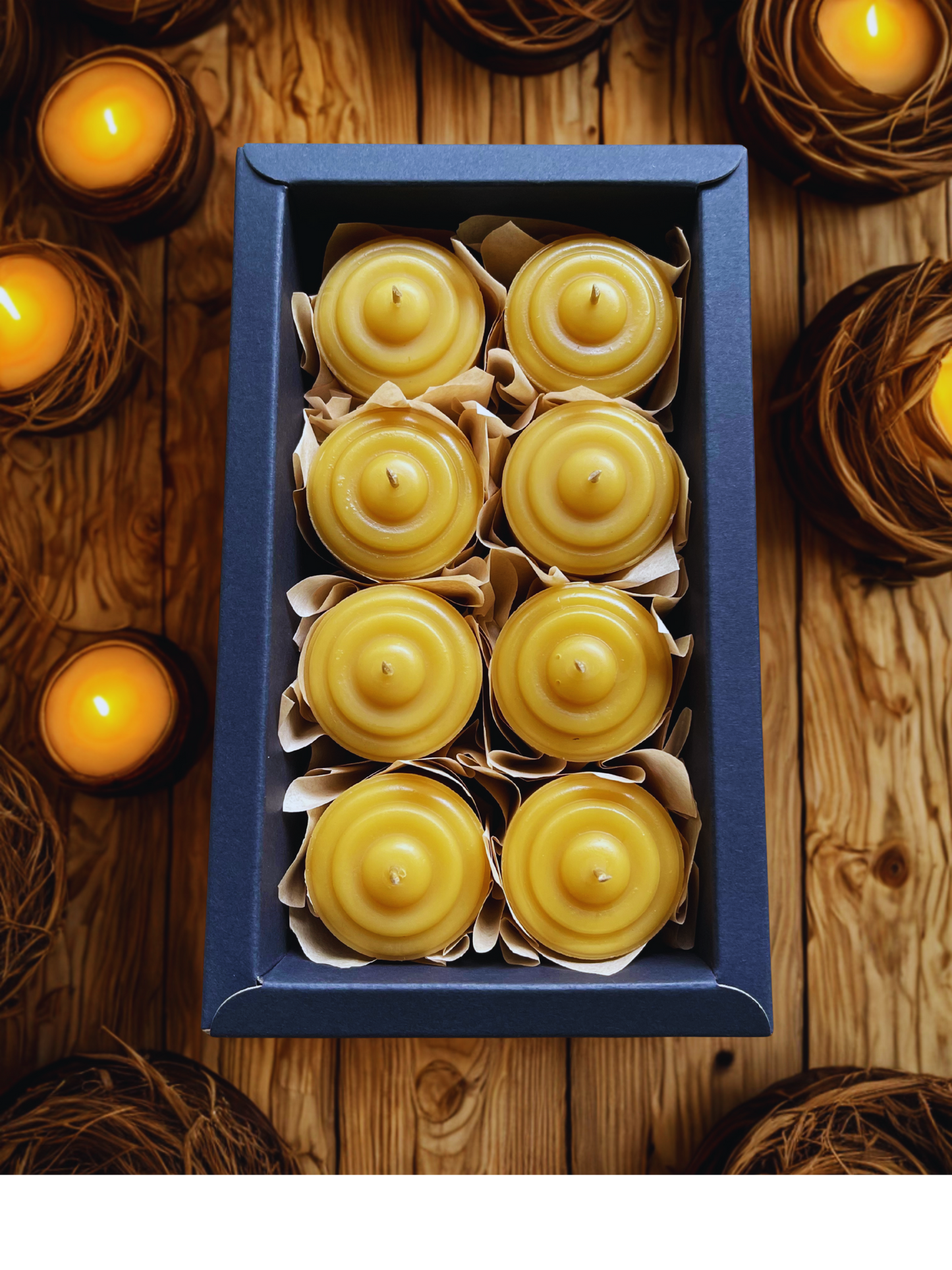 Beeswax Votive Candle Set (8 pack)