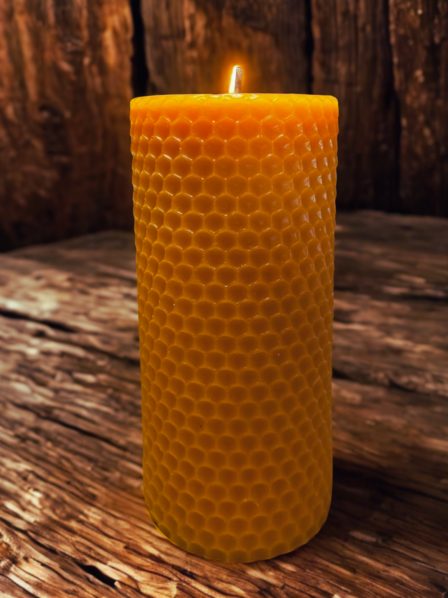 Honeycomb Textured Pillar Candle