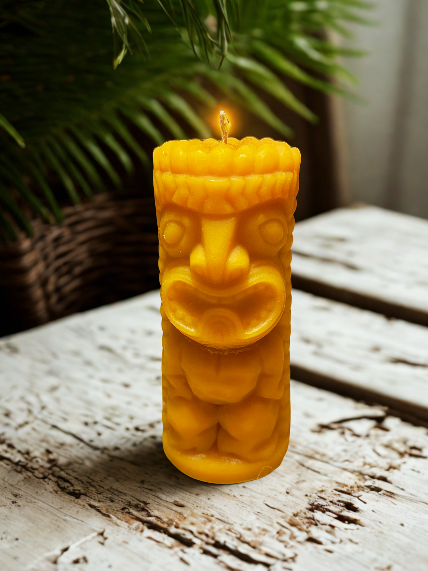 Beeswax Tiki Candle
