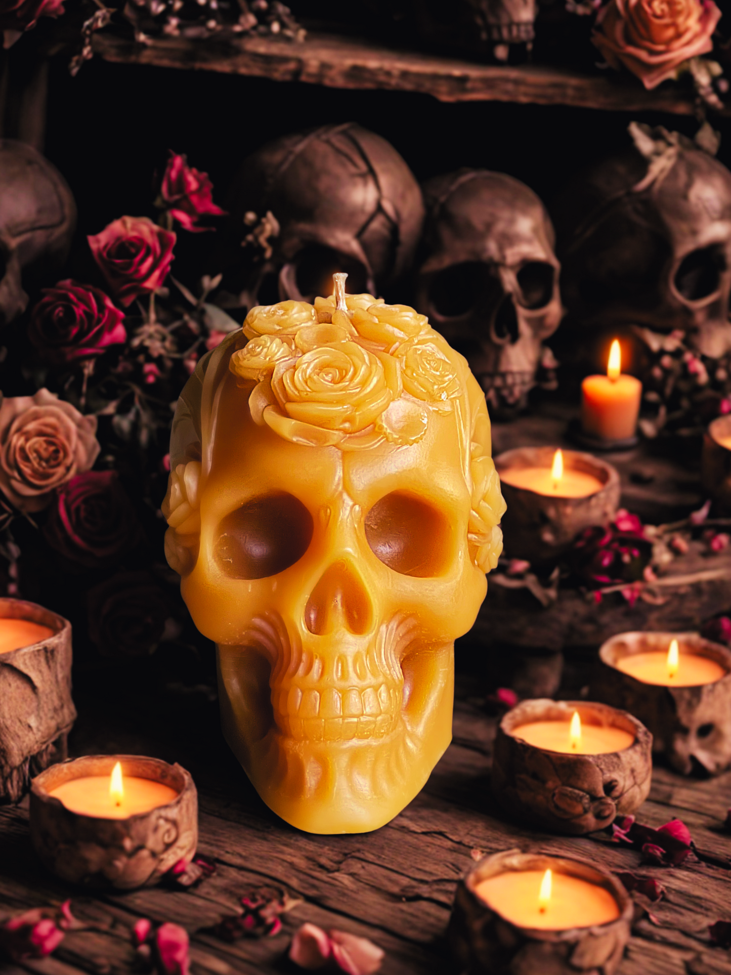 Sugar Skull Candle