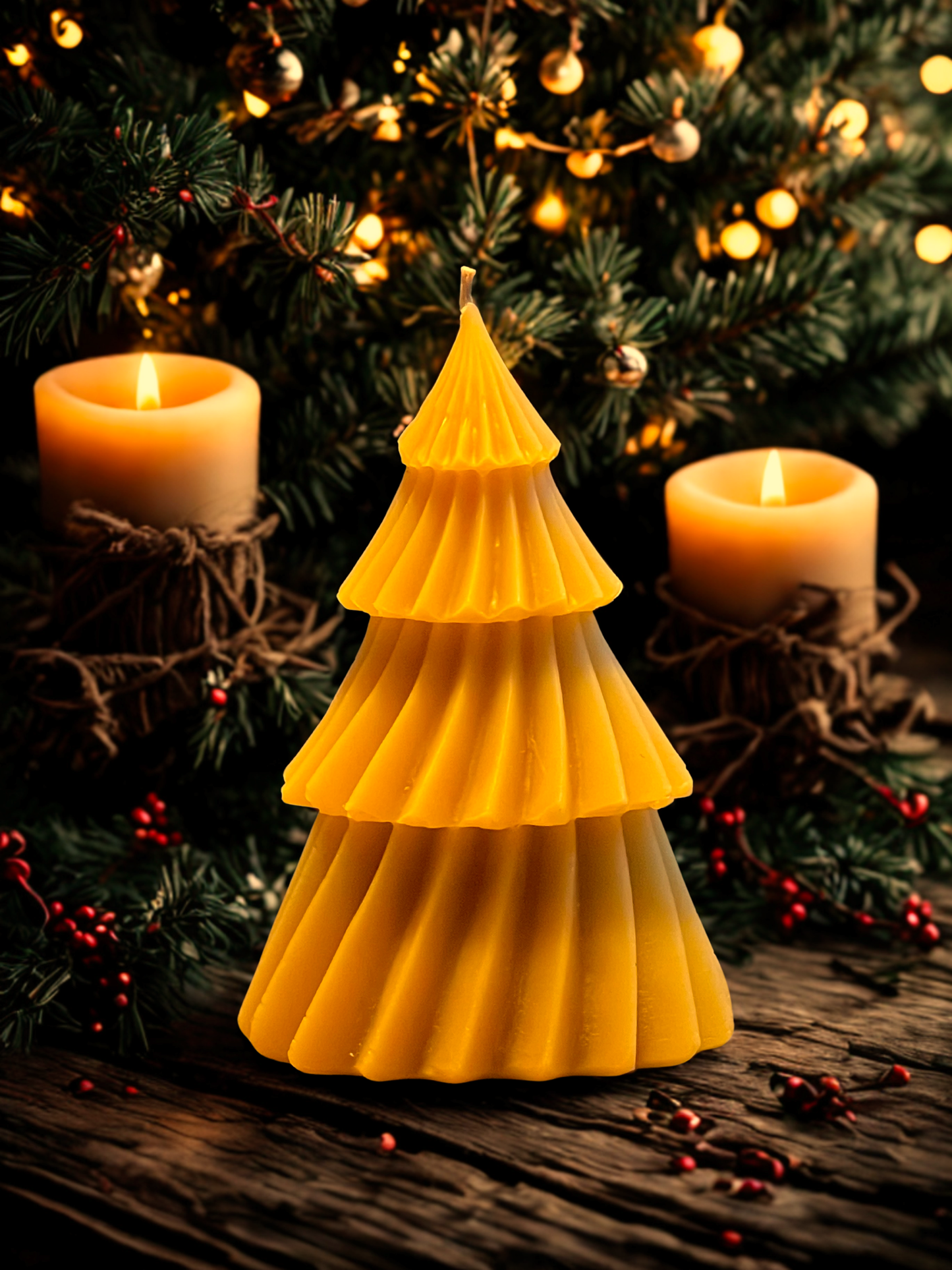 Spiral Tree Beeswax Candle