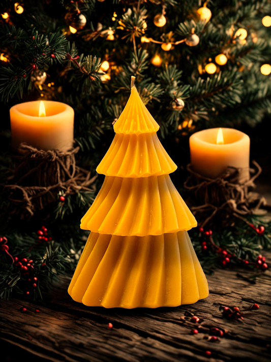 Spiral Tree Beeswax Candle