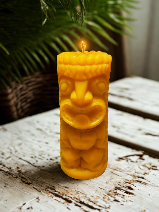 Beeswax Tiki Candle